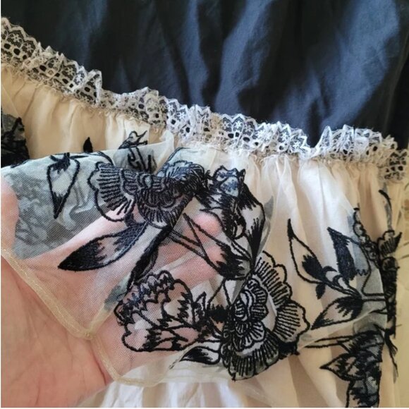 Anthropologie Bhanuni by Jyoti Colorblock Poplin Tiered Corset Midi Dress size L - Picture 8 of 11